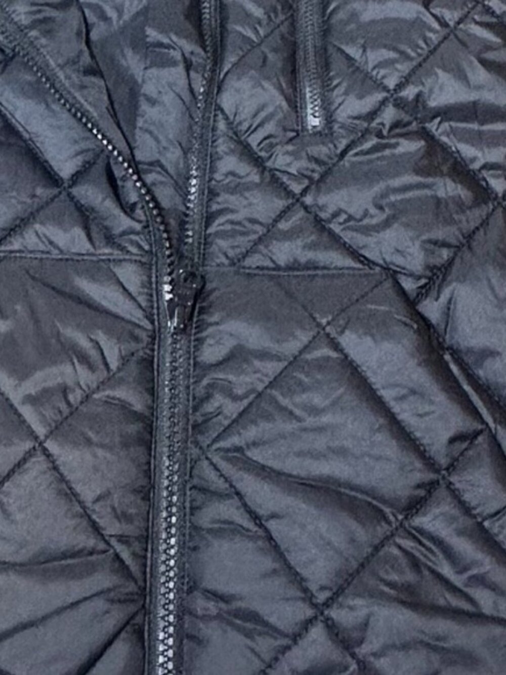 Zella NWT Women's Reversible Quilted Nylon Puffer Vest Size Large Black - Picture 3 of 10